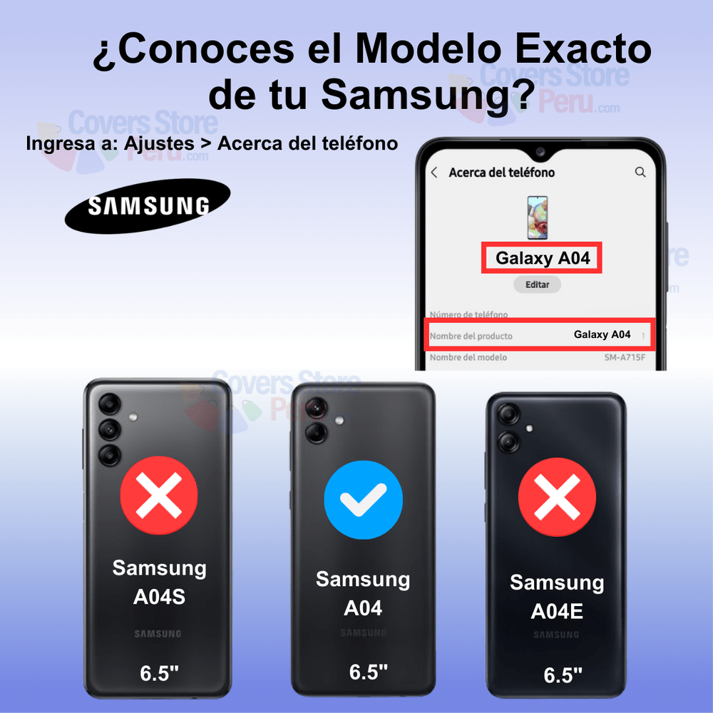 Funda Case para Samsung A04 Flip Cover Azul Antishock
