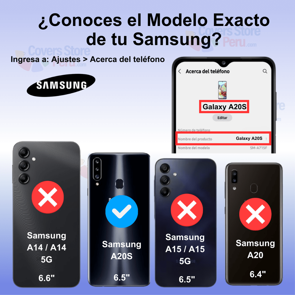 Funda Case para Samsung A20s Soft Feeling Antishock Azul