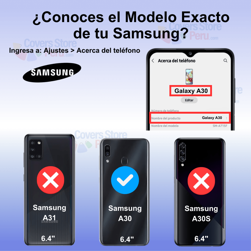 Funda para Samsung A30 con Anillo Metálico Negro Antishock