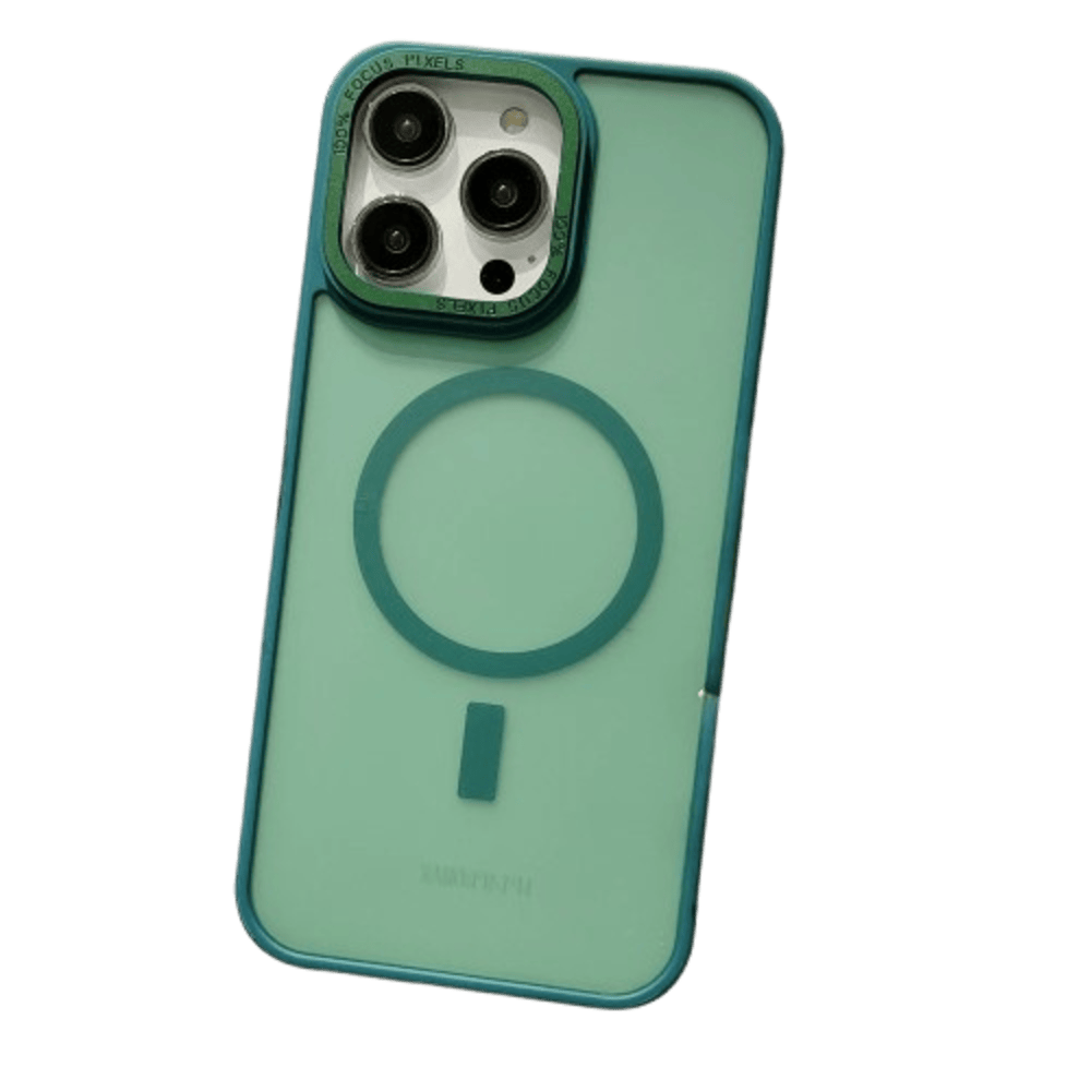 Funda for iPhone 13 Pro max Magsafe Ahumado Mate Verde