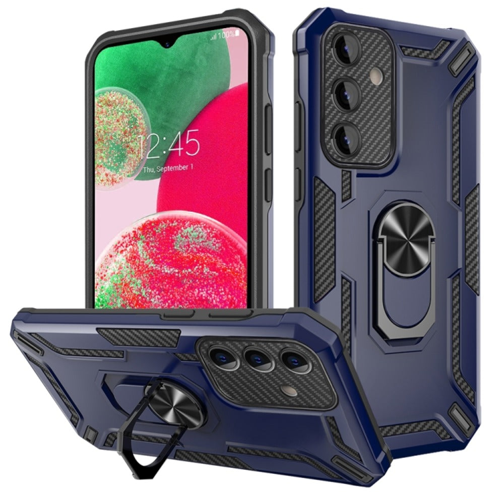 Funda para Tecno Spark 20 Pro Holder Parante + Anillo Azul