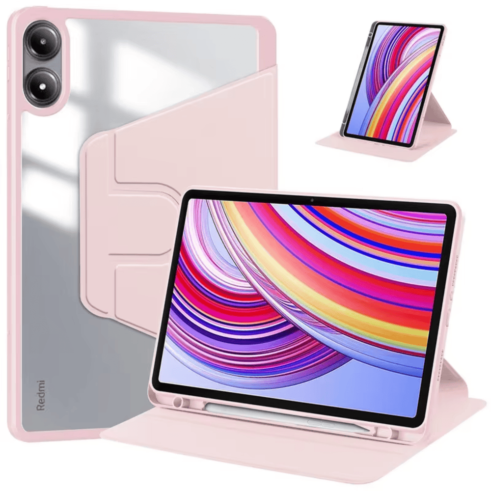 Funda para Honor X8 Pro Magnética 360° + portalápiz Rosa