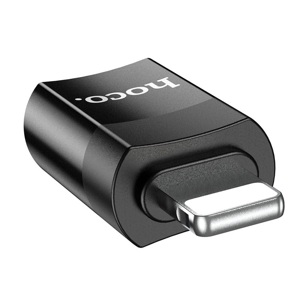 Adaptador USB C a Lightning con soporte OTG Hoco UA17 Negro