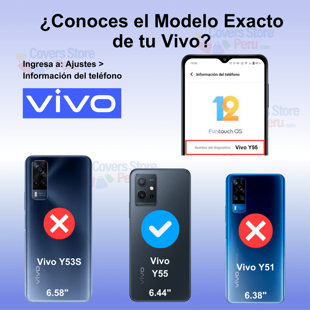 Funda Case para Vivo Y55 TPU 100% Transparente Antishock