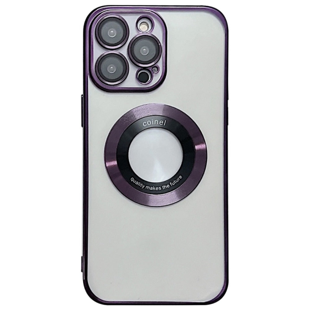 Funda para iPhone 13 Magsafe Metalizado Morado Antishock Resistente