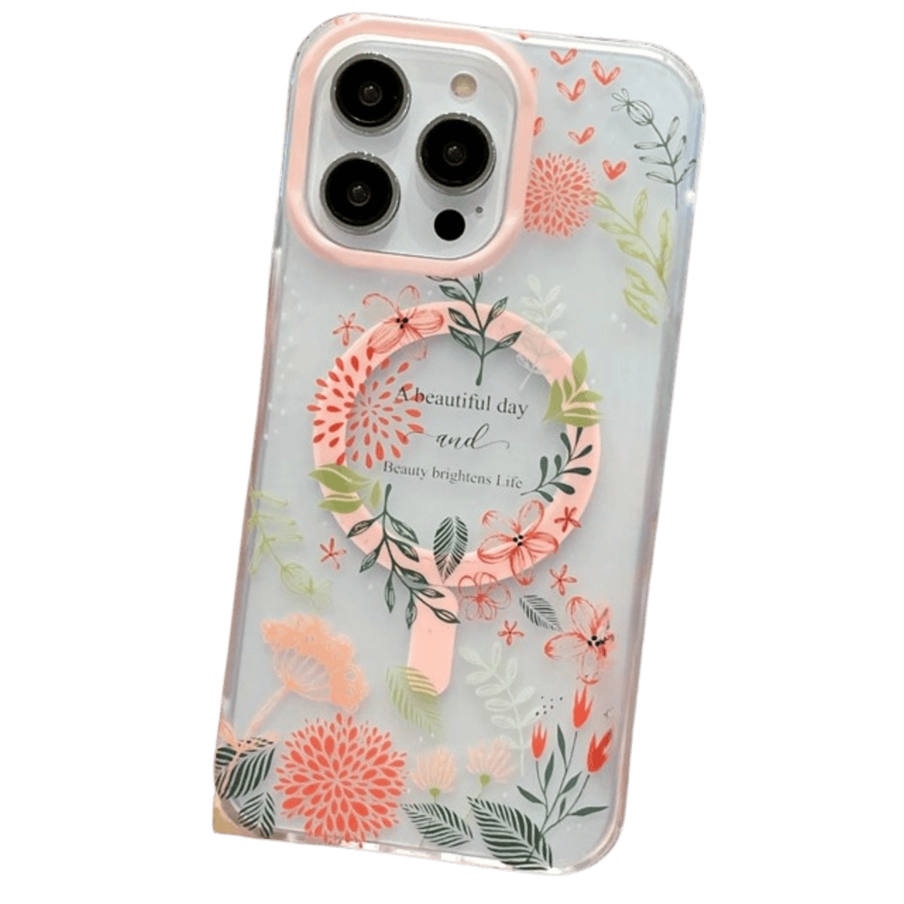 Funda para iPhone 11 Magsafe Flower Rosa