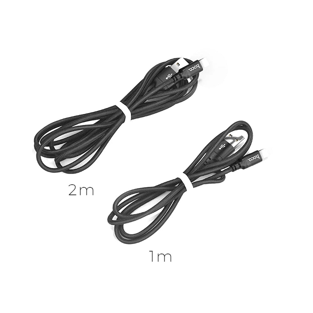 Cable Tipo C a Lightning 2m Hoco X14 Negro De Alta Calidad