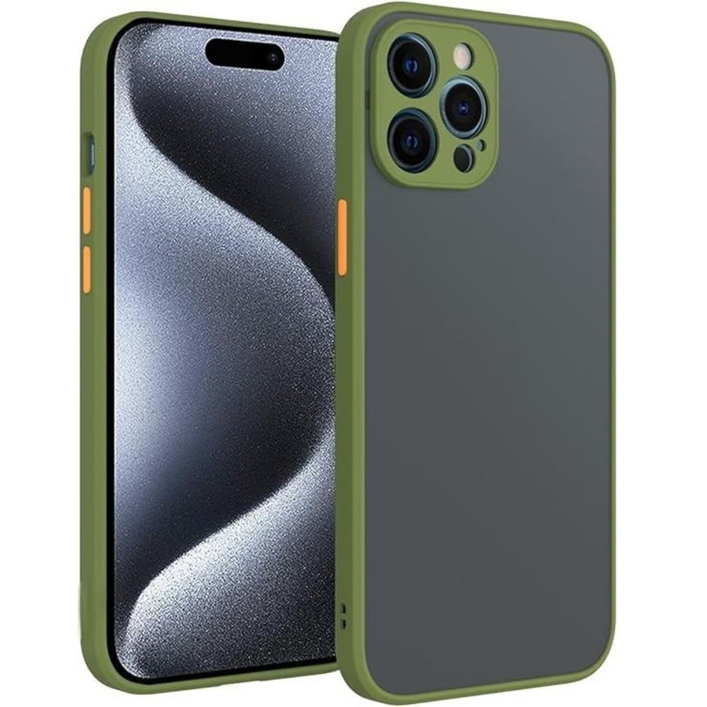 Funda para Motorola One Visión Ahumado Mate Verde militar