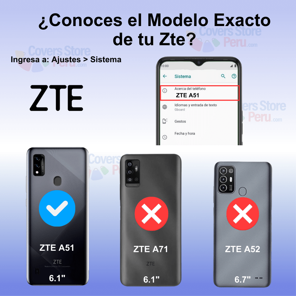 Funda Case para Zte A51 TPU 100% Transparente Antishock