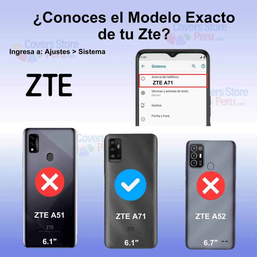 Funda Case para Zte A71 TPU 100% Transparente Antishock