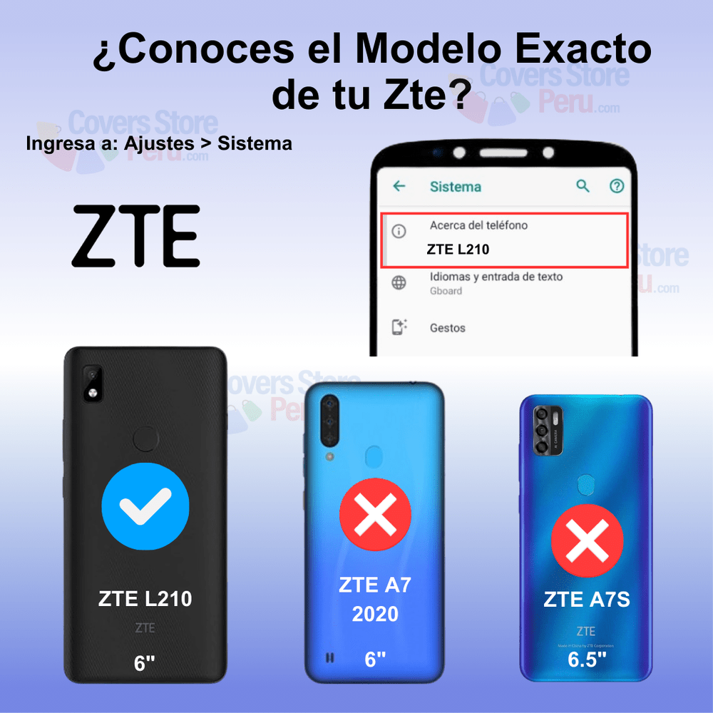 Funda para ZTE L210 Soft Feeling Antishock Azul Resistente