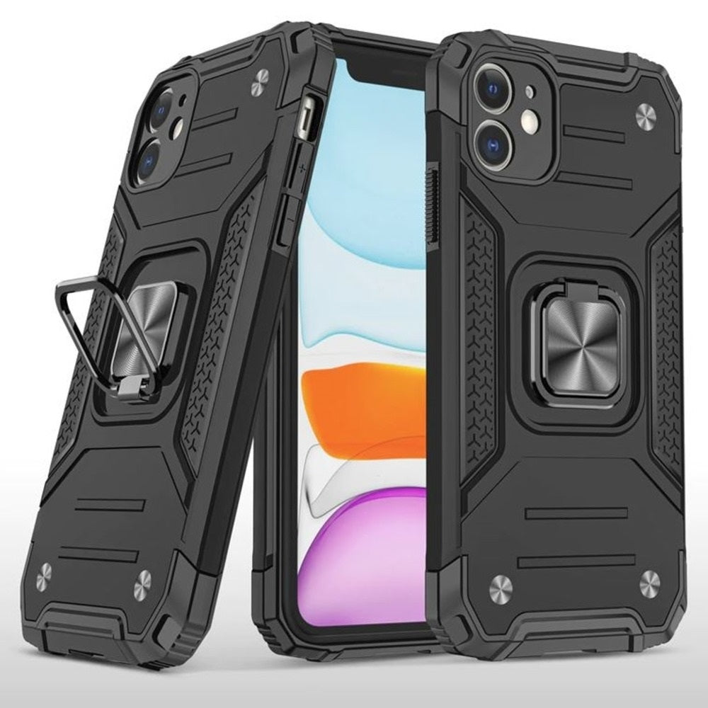 Funda Case para Samsung A20s Robot con Aro Negro Antishock