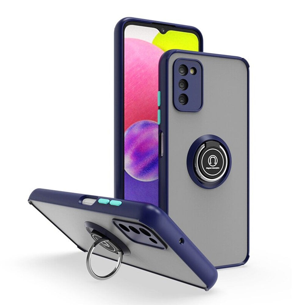 Funda Case para Samsung A15 5G Ahumado con Anillo Azul