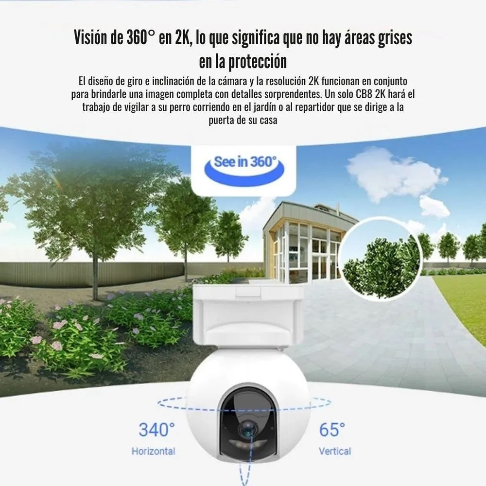 Cámara de Seguridad Wi-Fi Exterior Ezviz CB8 2K