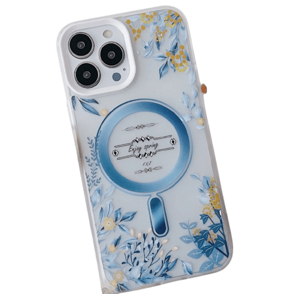 Funda para iPhone 11 Magsafe Flower Blue