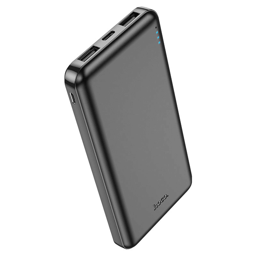 Power Bank 10000mAh Hoco J100 Ultra Delgado con LED Negro