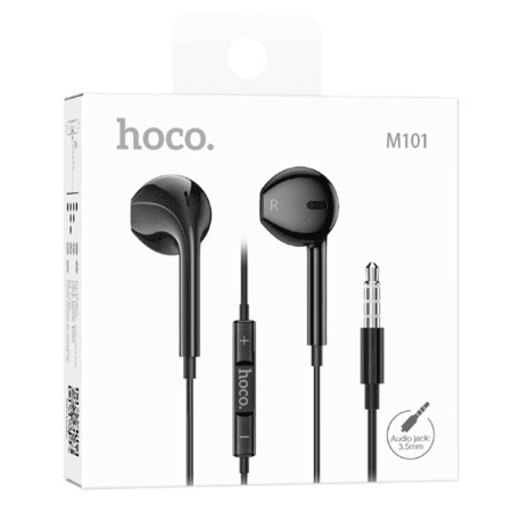 Audífono con Micrófono Hoco M101 Alámbrico 1,2m Negro