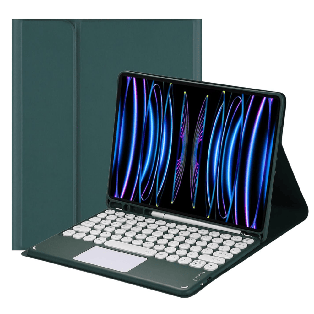 Funda con Teclado Touch para Samsung Tab S9 FE Plus Verde
