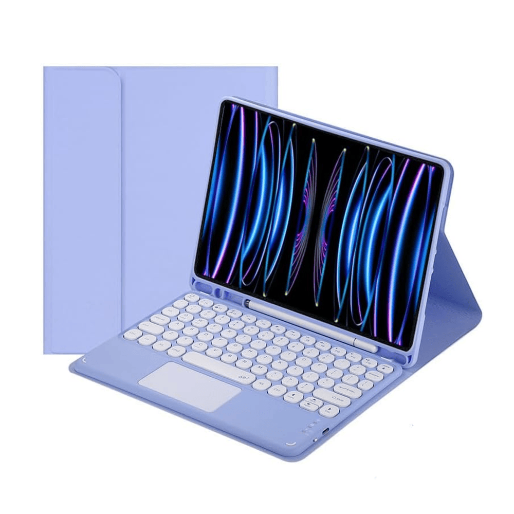 Funda con Teclado Touch para Xiaomi RedmiPad SE Lila