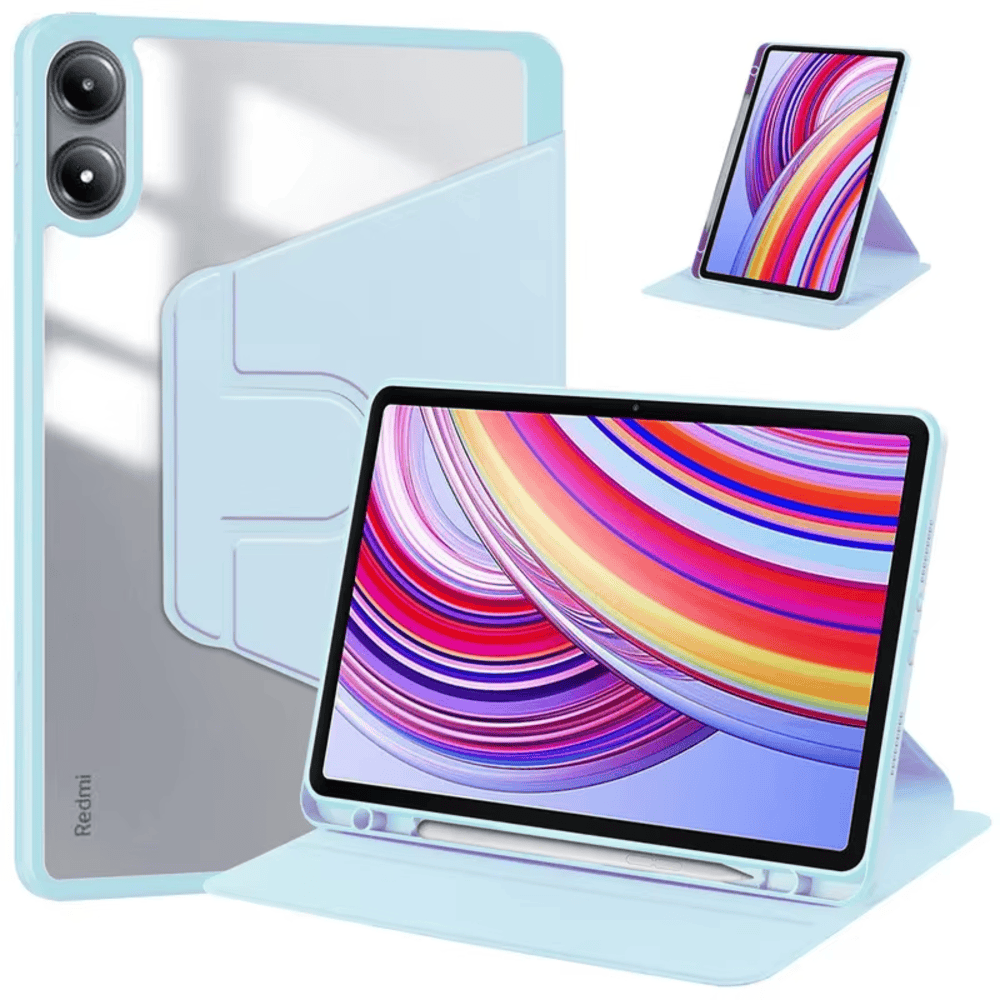 Funda para iPad 10.2" Magnética 360° + portalápiz Celeste