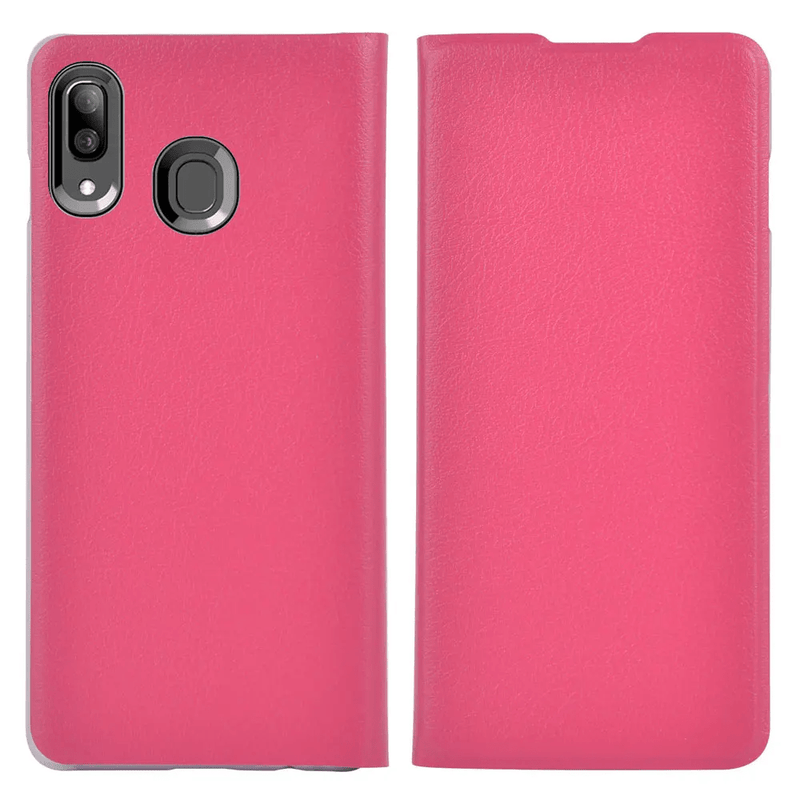 Funda para Samsung A10S Flip Cover Fucsia Antishock