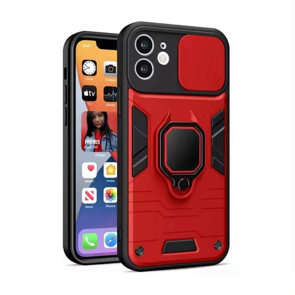 Funda para Samsung A13 New Robot Rojo + Protector Cam