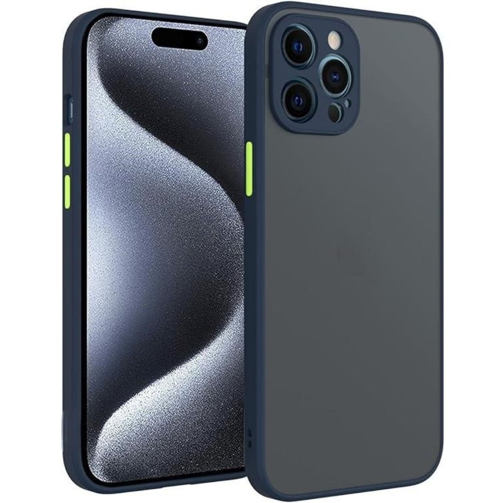 Funda para iPhone 11 Pro Max Ahumado Mate Azul Antishock