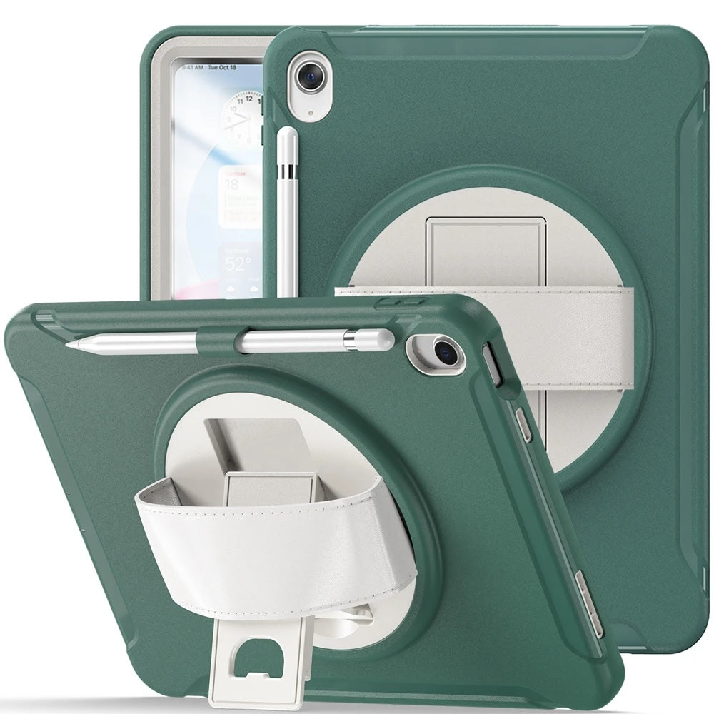 Funda para iPad Mini 6 7.9" Armor Verde Giratorio + Parante