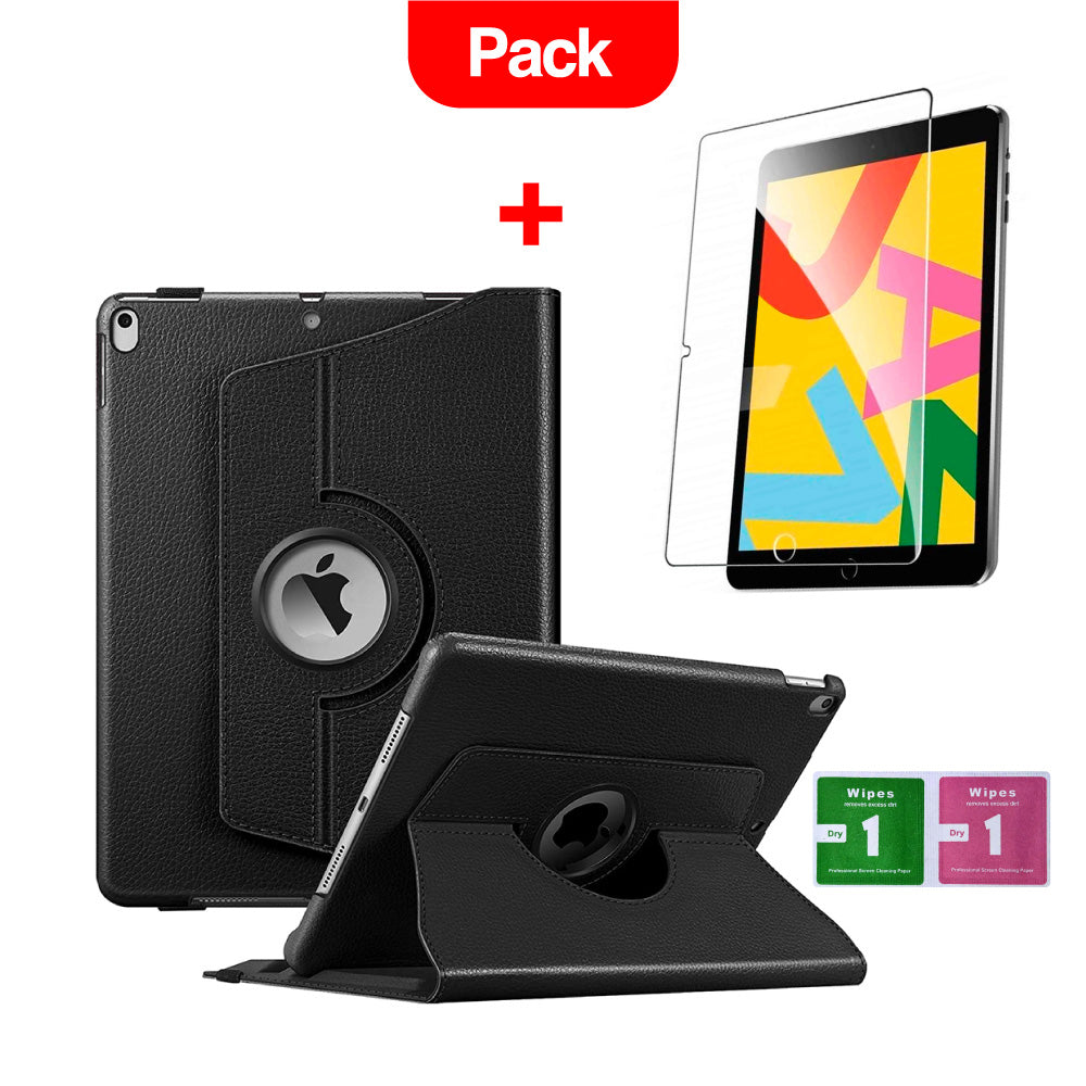 Combo Funda for iPad Pro 10.5" A1701 Giratoria Negro + Mica