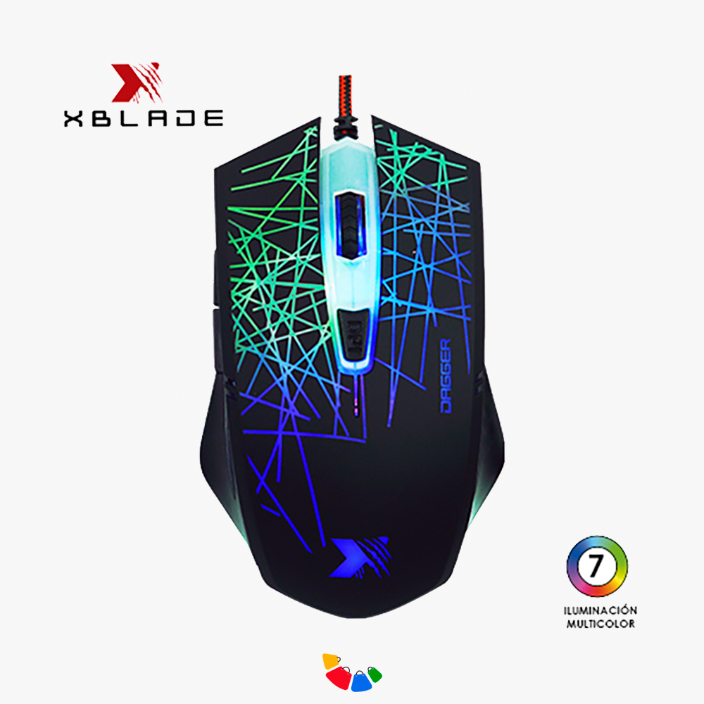 XBLADE Mouse USB Dagger Negro - ILUMINADO