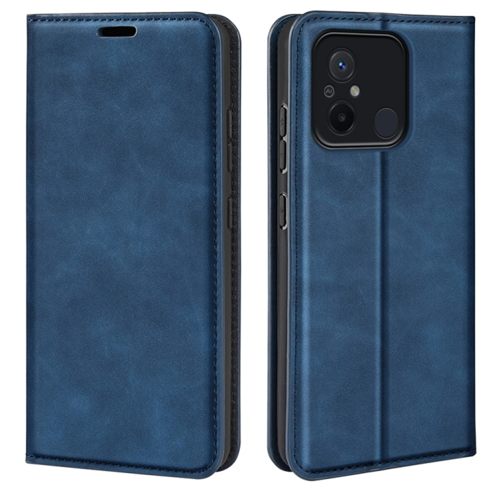 Funda Case para Xiaomi Redmi 12C Flip Cover Azul Antishock