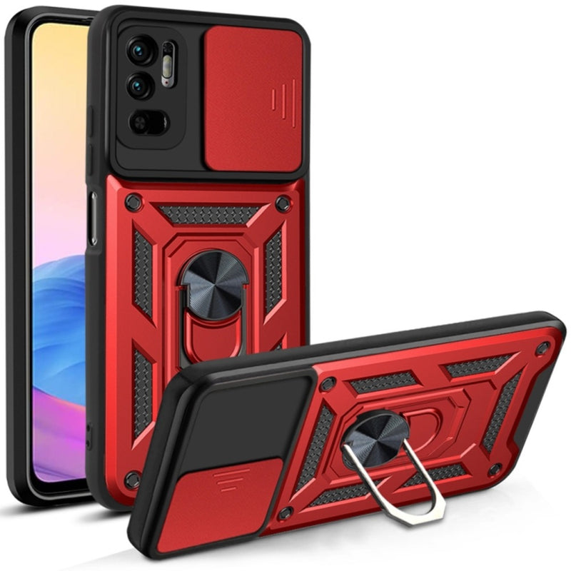 Funda Case de Xiaomi Redmi Note 10 5G Holder Protector Rojo