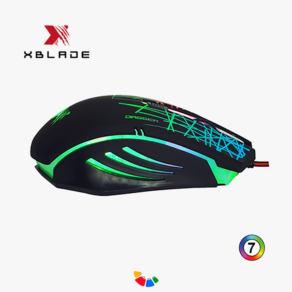 XBLADE Mouse USB Dagger Negro - ILUMINADO