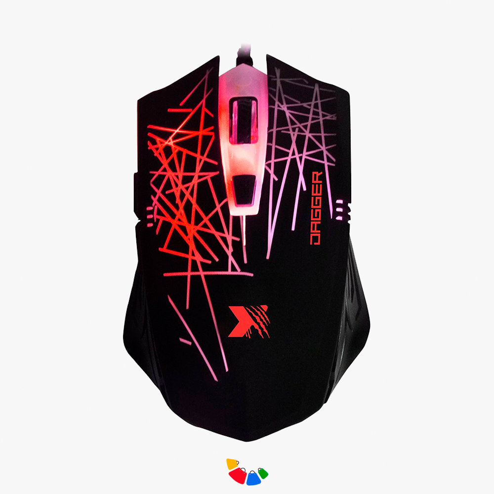 XBLADE Mouse USB Dagger Negro - ILUMINADO