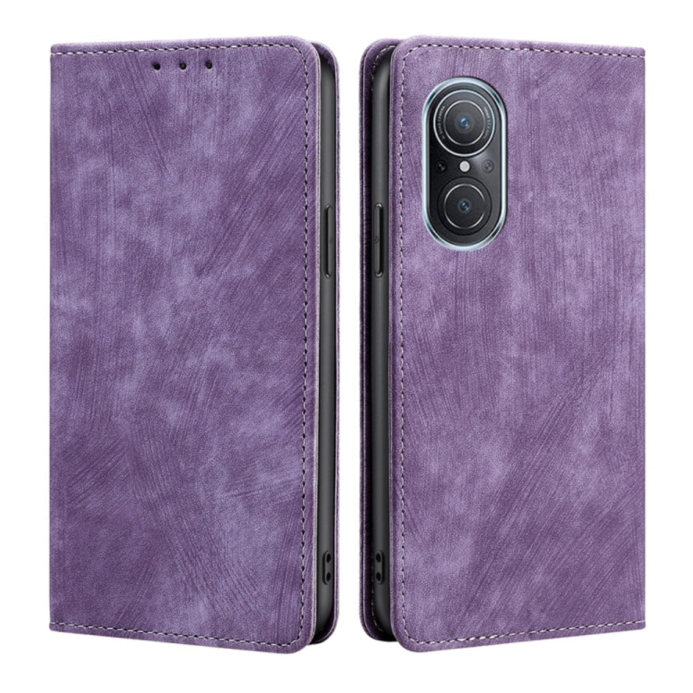 Funda Case para Huawei Nova 9SE Flip Cover Lila Antishock