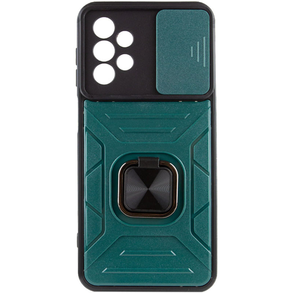 Funda Case para Samsung A52 Robot Verde con Aro y Protector