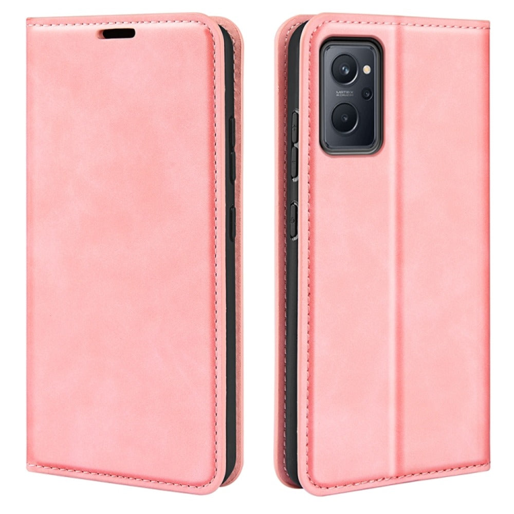 Funda Case para Realme 9I Flip Cover Rosa Antishock