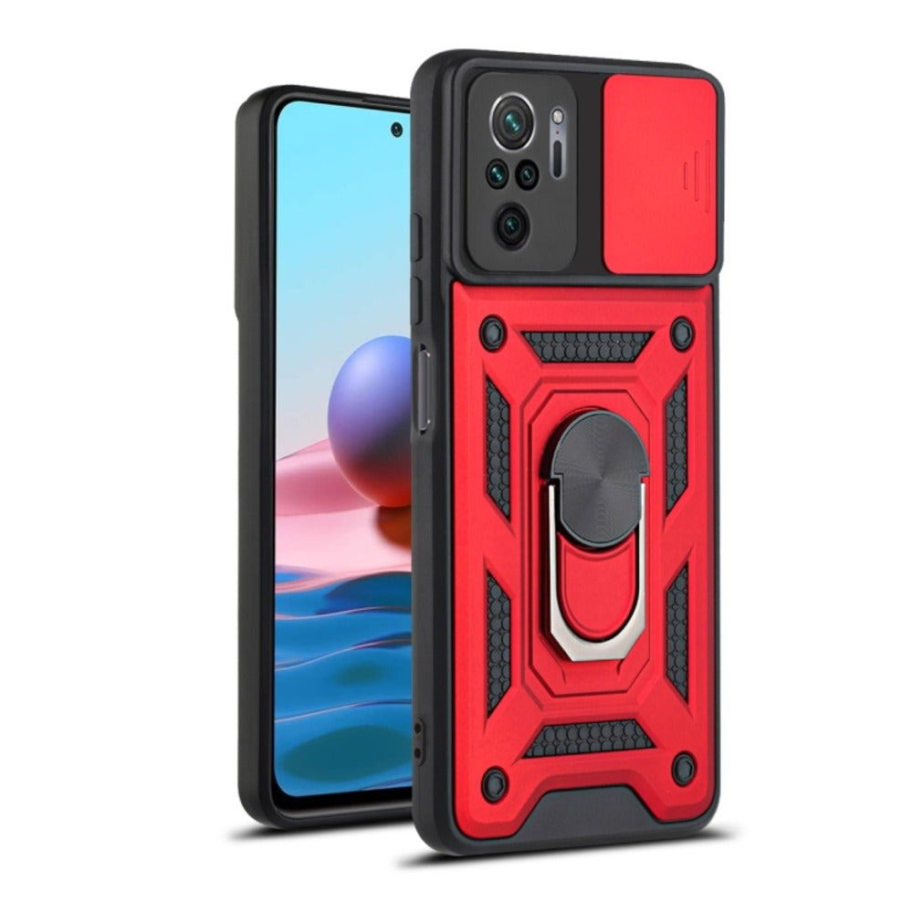 Funda Case para Xiaomi Redmi Note 10 Holder Protector Rojo