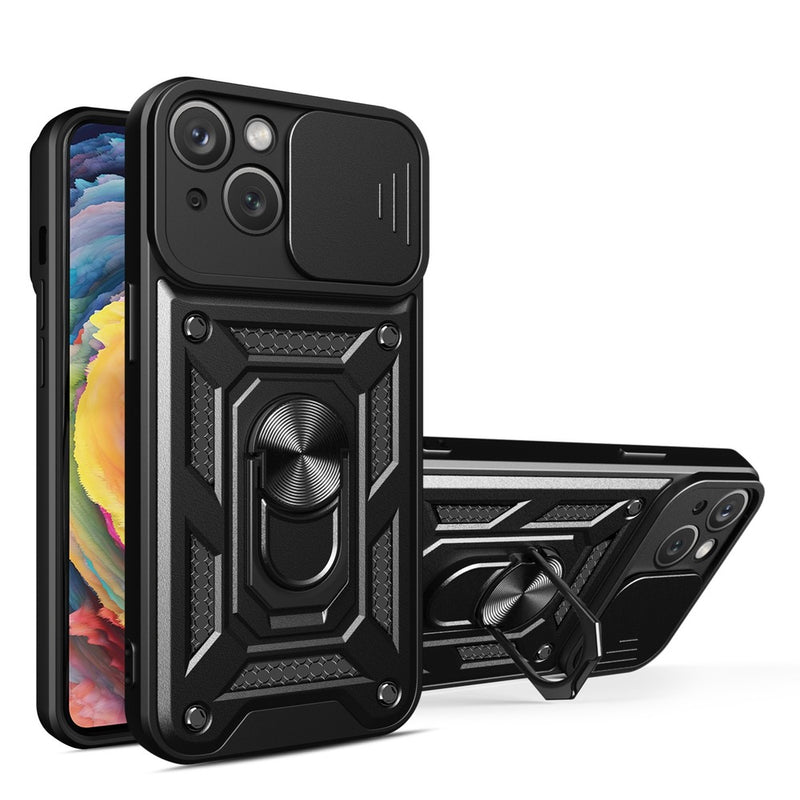 Funda Case for iPhone 14 Plus Holder Protector Camara Negro