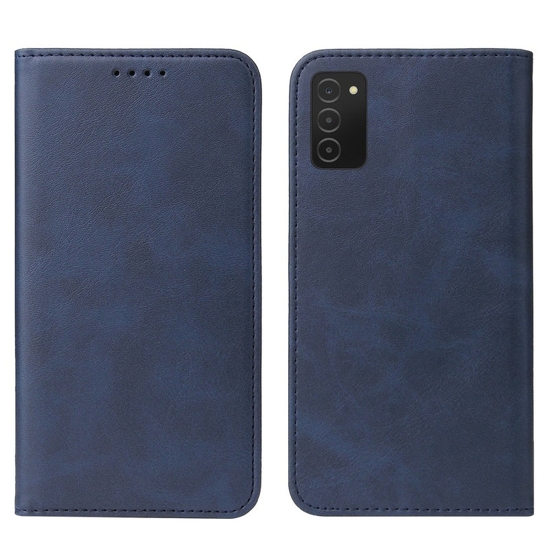 Funda Case para Samsung A02S Flip Cover Azul Antishock