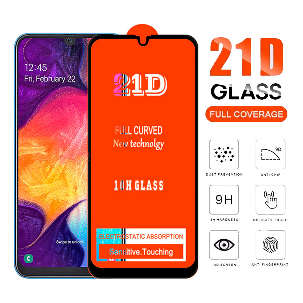 Mica para Samsung A20 Protector de pantalla 21D Antishock