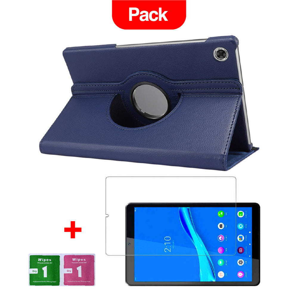 Combo Funda para Lenovo Smart M8 TB 8505F 360° Azul + Mica