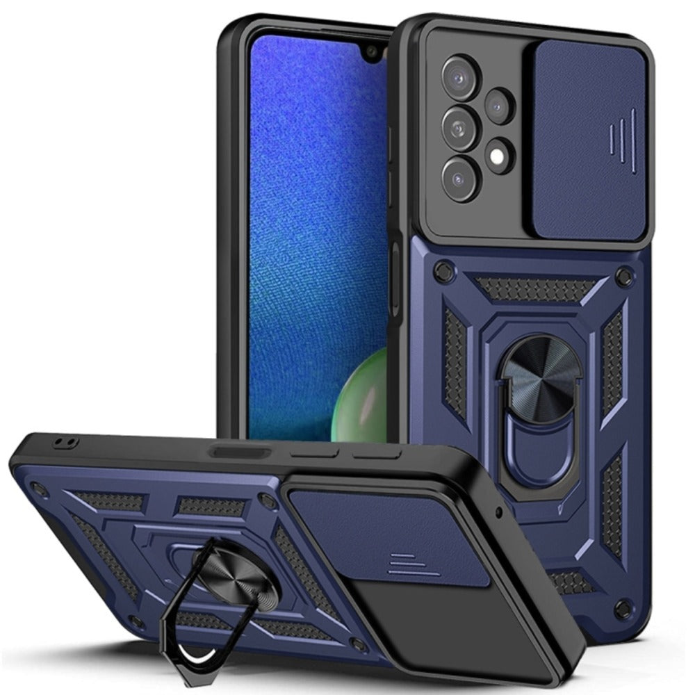 Funda Case para Samsung A53 Holder Protector Camara Azul