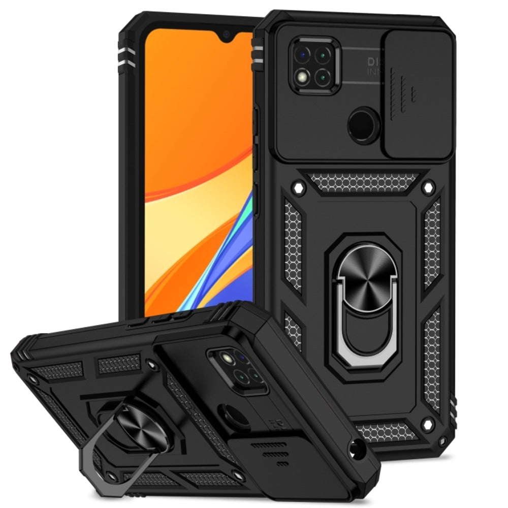 Funda Case de Xiaomi Redmi 9C Holder Protector Camara Negro