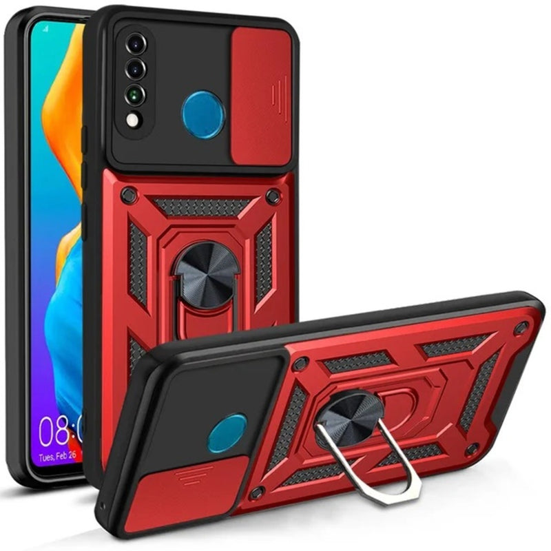 Funda Case for Huawei P30 Lite Holder Protector Camara Rojo