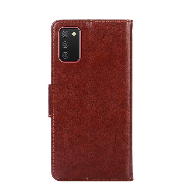 Funda Case para Samsung A52 Flip Cover Marrón Antishock