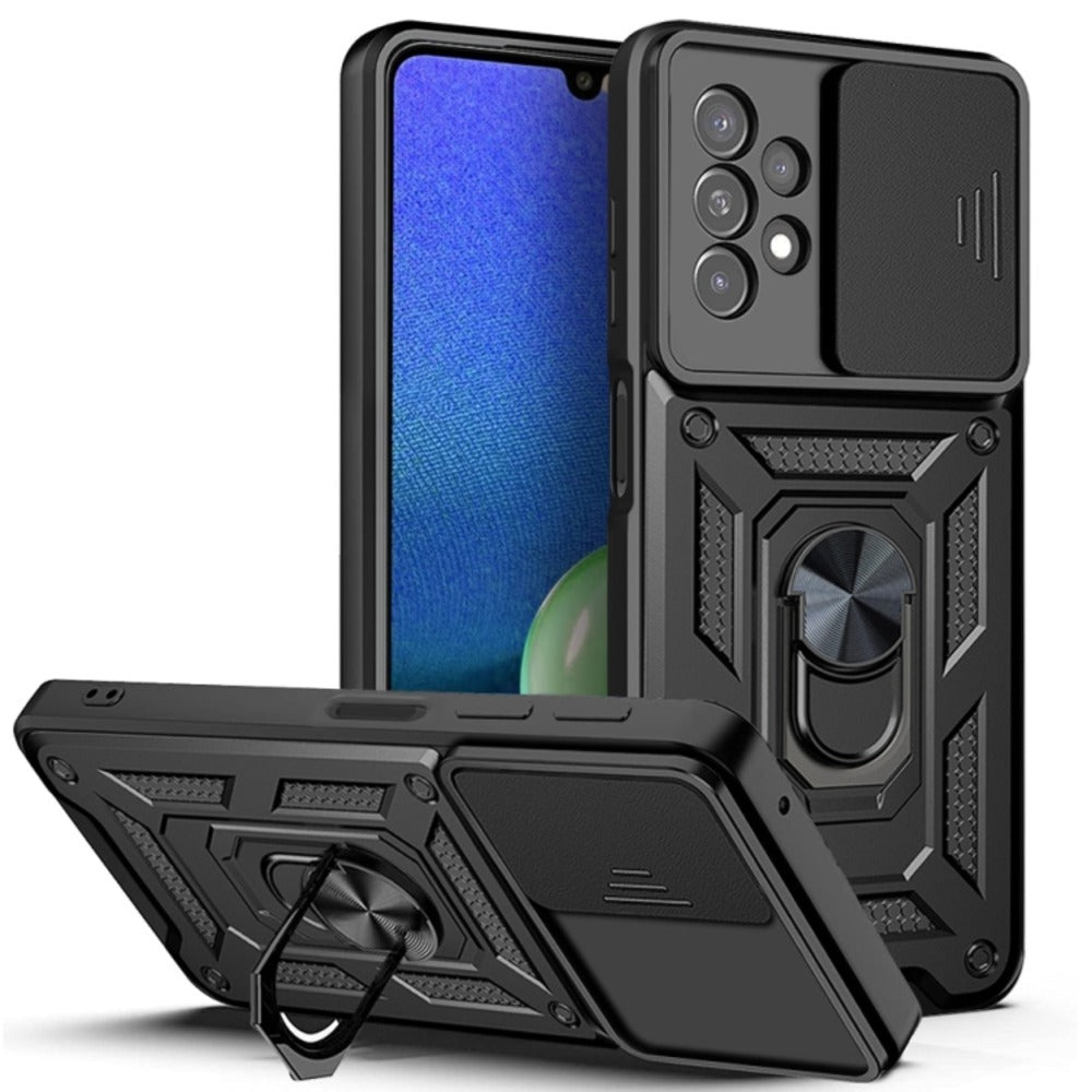 Funda Case para Samsung A53 Holder Protector Camara Negro