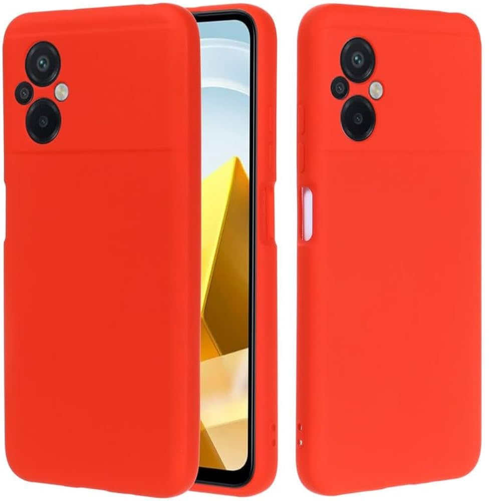 Funda Case para Xiaomi Poco M5 Soft Feeling Antishock Rojo