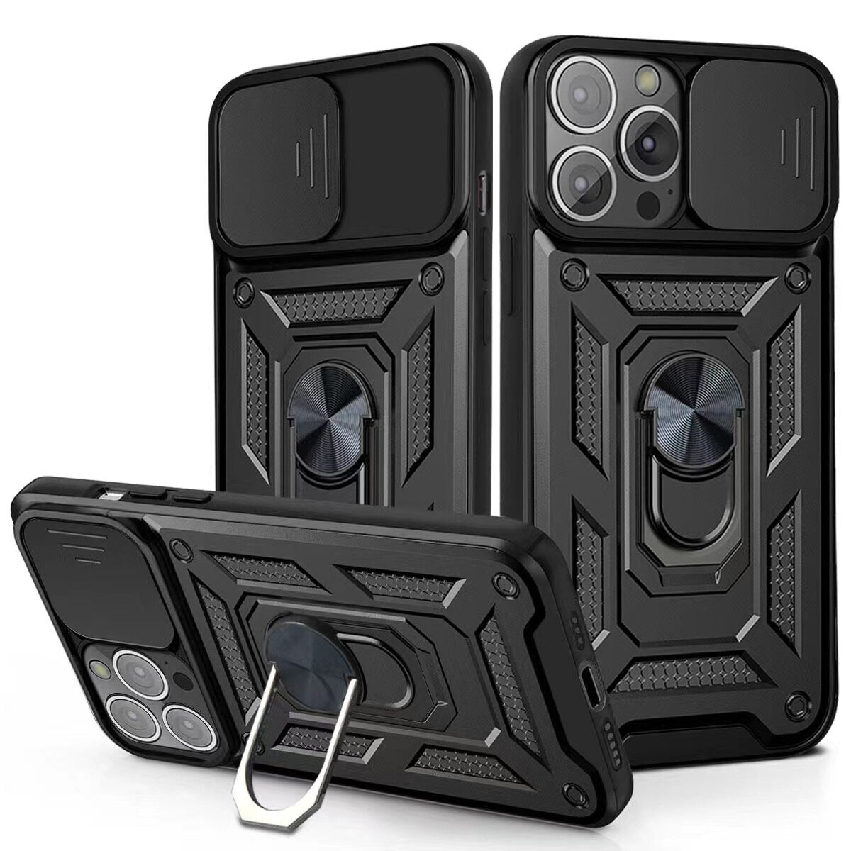 Funda para Samsung A01 Core Holder Protector Camara Negro