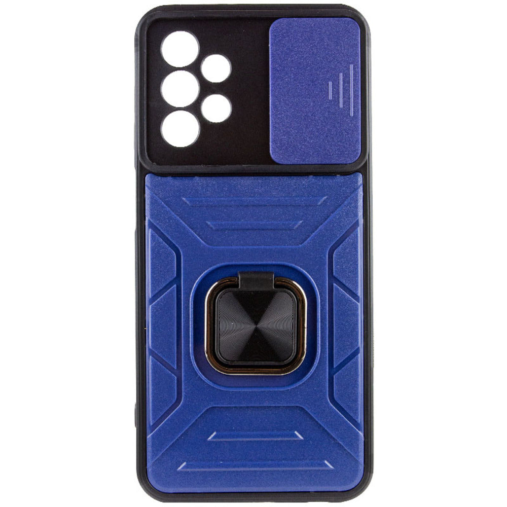 Funda Case de Samsung A33 5G Robot Azul con Aro y Protector